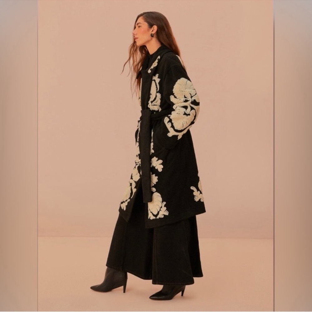 FARM Rio Black and Cream Ski Jacket